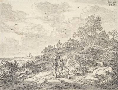En las dunas fuera de Haarlem, 1655 de Pieter Molijn